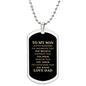 To My Son Love Dad - Dog Tag Necklace