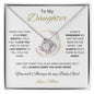 To My Daughter "When You Took Your First Breath" Love Mom | Love Knot Necklace