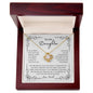 To My Daughter I Believe In You - Love Dad - Love Knot Necklace