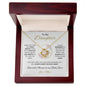 To My Daughter "When You Took Your First Breath" Love Mom | Love Knot Necklace
