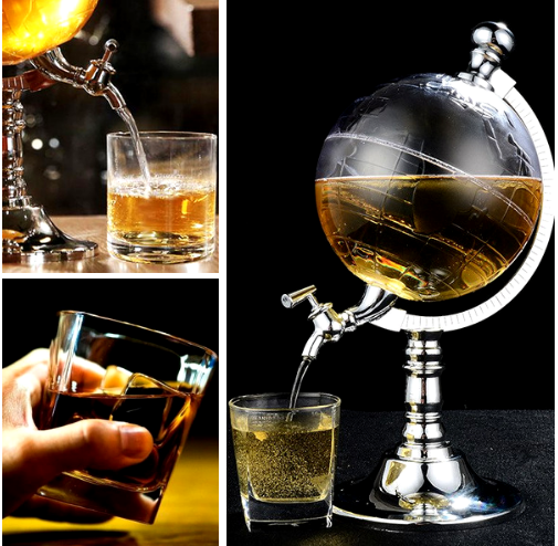 Unique Globe Wine Decanters Drink Dispenser / 1.5L Liquor Dispenser